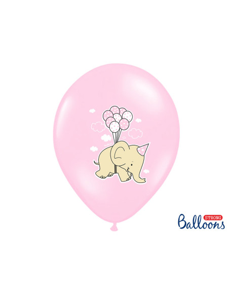 Balony 30cm, Słonik, Pastel Pink Mix (1 op. / 50 szt.)