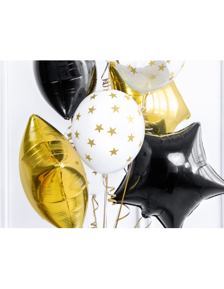 Balony 30cm, Gwiazdki, Pastel Pure White (1 op. / 50 szt.)