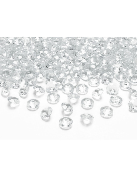 Diamentowe konfetti, bezbarwny, 12mm (1 op. / 100 szt.)