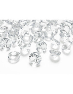 Diamentowe konfetti, bezbarwny, 20mm (1 op. / 10 szt.)