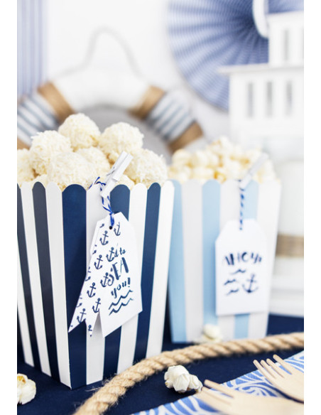 Pudełka na popcorn, 7,5 x 7,5 x 12,5 cm (1 op. / 6 szt.)
