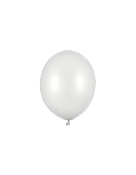 Balony Strong 27cm, Metallic Silver Snow (1 op. / 50 szt.)