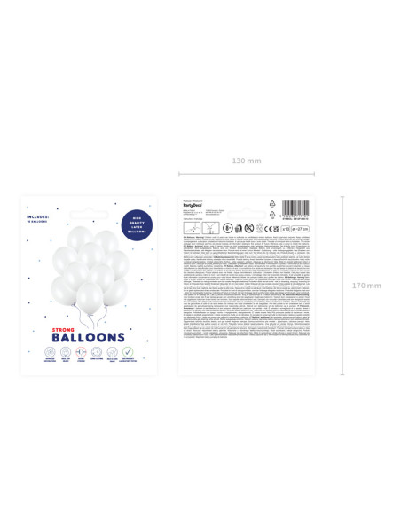 Balony Strong 27cm, Pastel Pure White (1 op. / 10 szt.)