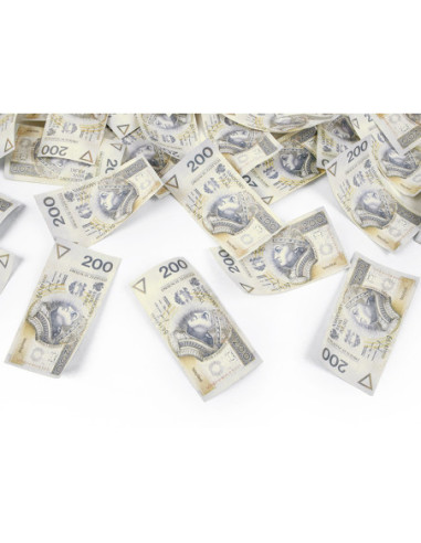 Tuba z banknotami 200 PLN, 60cm