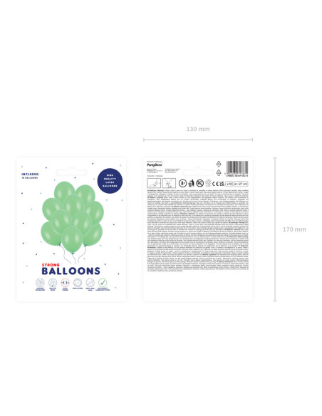 Balony Strong 27cm, Pastel Bright Green (1 op. / 10 szt.)