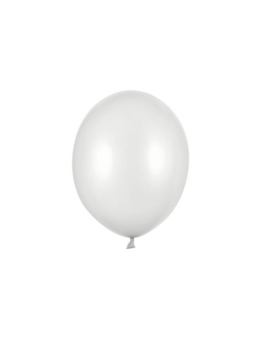 Balony Strong 30cm, Metallic Silver Snow (1 op. / 50 szt.)