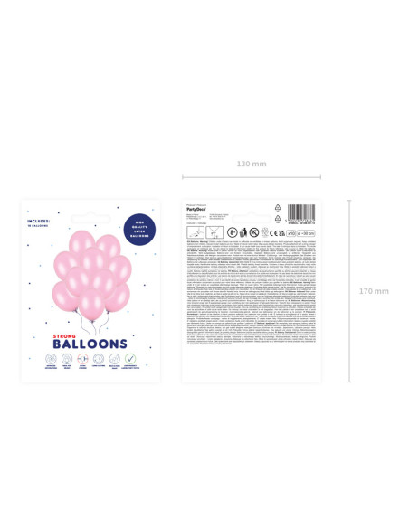 Balony Strong 30cm, Metallic Candy Pink (1 op. / 10 szt.)