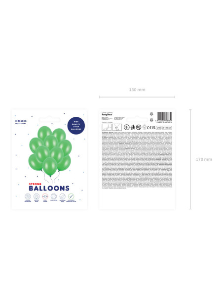 Balony Strong 30cm, Metallic Bright Green (1 op. / 10 szt.)
