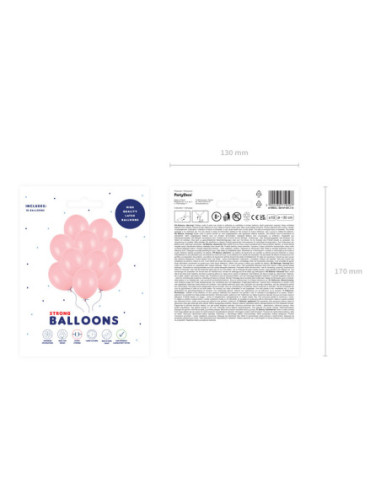 Balony Strong 30cm, Pastel Baby Pink (1 op. / 10 szt.)