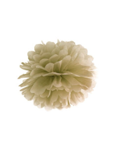 Pompon bibułowy, złoty, 25cm