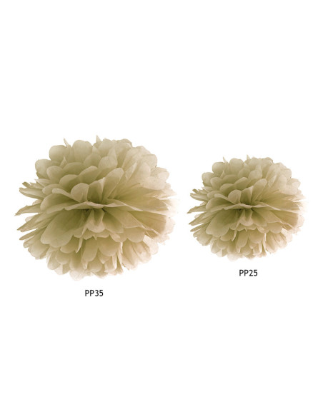 Pompon bibułowy, złoty, 35cm