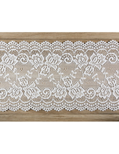 Koronka, złamana biel, 0,15 x 9m (1 szt. / 9 mb.)