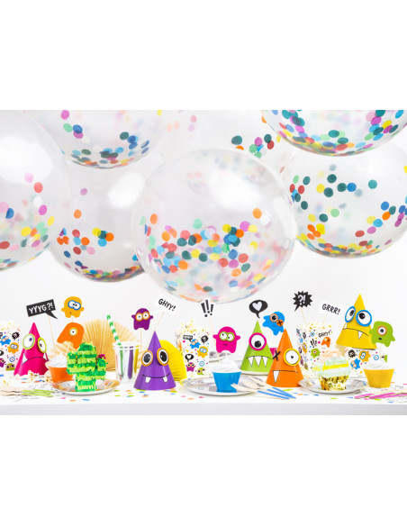 Czapeczki Potworki, mix, 16cm (1 op. / 6 szt.)