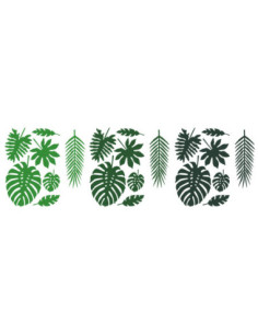 Dekoracje Aloha - Liście tropikalne, mix (1 op. / 21 szt.)