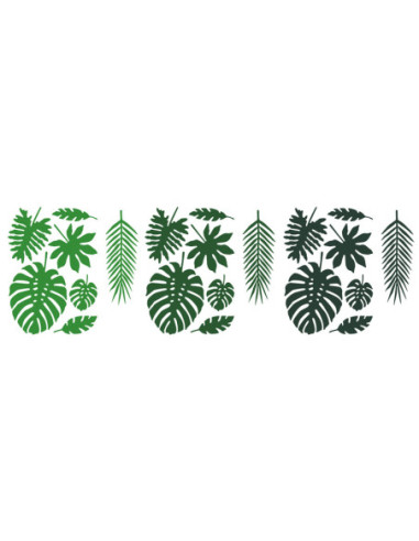 Dekoracje Aloha - Liście tropikalne, mix (1 op. / 21 szt.)