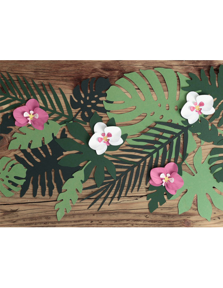 Dekoracje Aloha - Liście tropikalne, mix (1 op. / 21 szt.)