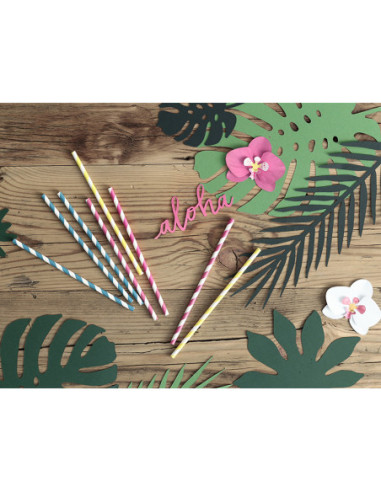 Dekoracje Aloha - Liście tropikalne, mix (1 op. / 21 szt.)