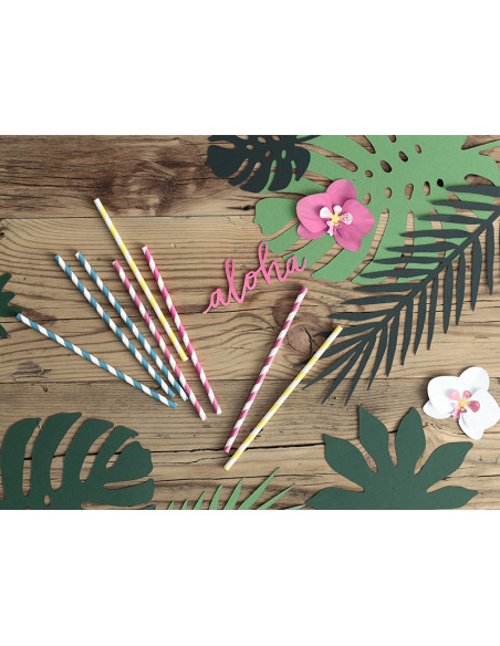 Dekoracje Aloha - Liście tropikalne, mix (1 op. / 21 szt.)