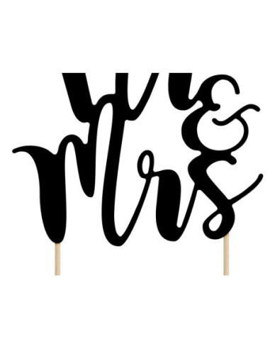 Topper na tort Mr&Mrs, 25,5cm