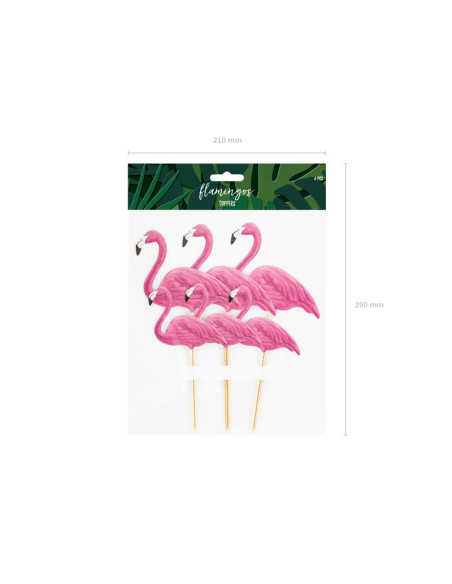 Toppery Aloha - Flamingi, 15-23,5cm (1 op. / 6 szt.)
