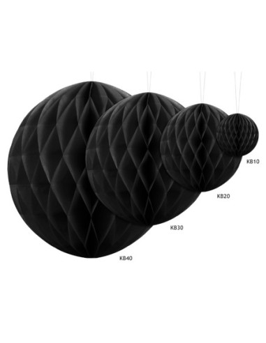Kula bibułowa, czarny, 40cm