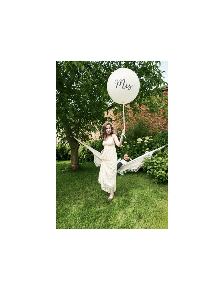 Balon 1 m, Mrs, biały