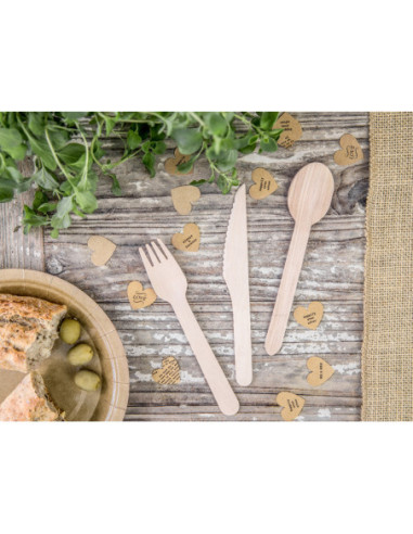 Sztućce drewniane Woodland, 16cm (1 op. / 18 szt.)