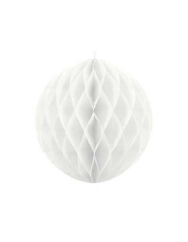 Kula bibułowa, biały, 30cm