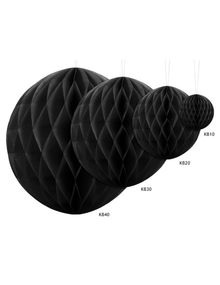 Kula bibułowa, czarny, 30cm