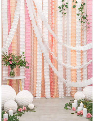 Kula bibułowa, biały, 40cm
