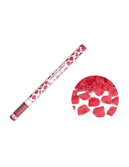 Tuba z płatkami róż, bordo, 60cm
