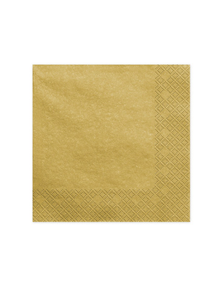 Serwetki trójwarstwowe, złoty met., 40x40cm (1 op. / 20 szt.)