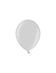 Balony 23cm, Metallic Silver (1 op. / 100 szt.)