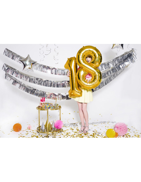 Balon foliowy Cyfra ''8'', 86cm, złoty