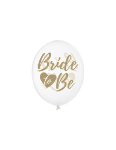 Balony 30cm, Bride to be, Crystal Clear (1 op. / 50 szt.)