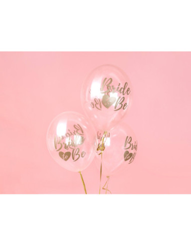 Balony 30cm, Bride to be, Crystal Clear (1 op. / 50 szt.)