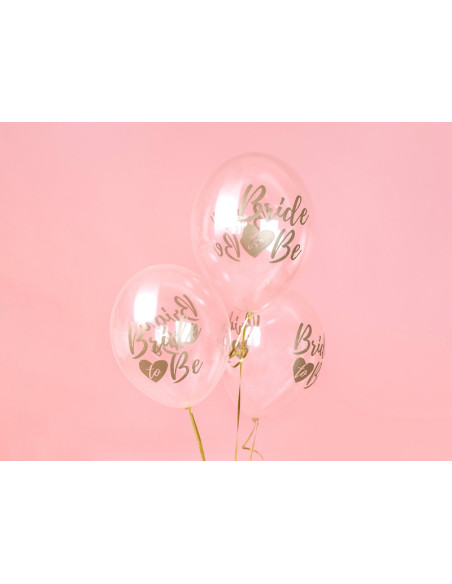 Balony 30cm, Bride to be, Crystal Clear (1 op. / 50 szt.)