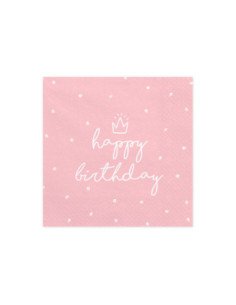 Serwetki Happy Birthday, 33x33 cm (1 op. / 20 szt.)