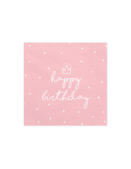 Serwetki Happy Birthday, 33x33 cm (1 op. / 20 szt.)