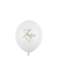 Balony 30cm, Żona, Pastel Pure White (1 op. / 50 szt.)