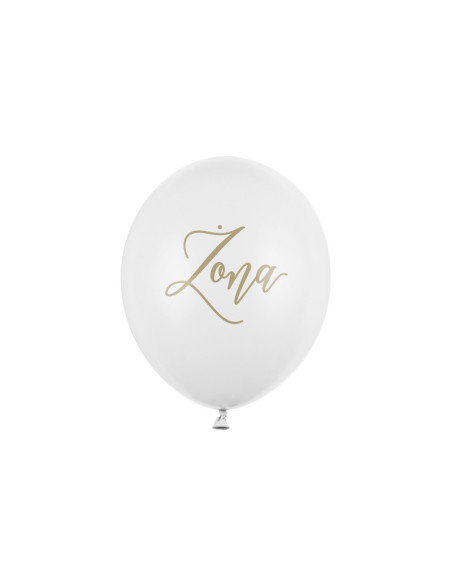 Balony 30cm, Żona, Pastel Pure White (1 op. / 50 szt.)
