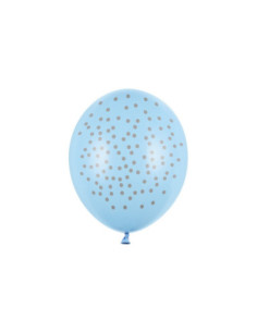 Balony 30cm, Kropki, Pastel Baby Blue (1 op. / 50 szt.)