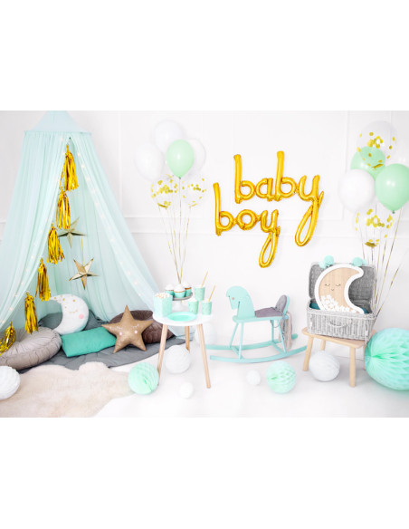 Kula bibułowa, jasna mięta, 20cm