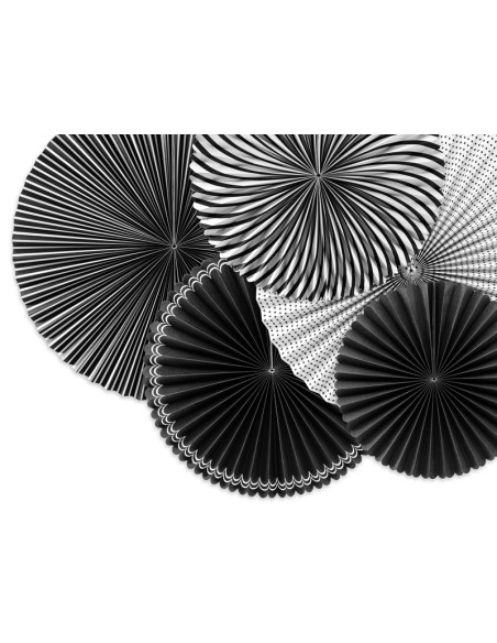 Rozety dekoracyjne Black&White, mix (1 op. / 5 szt.)