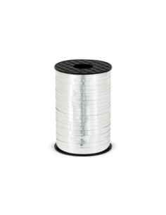 Wstążka plastikowa, srebrny, 5mm/225m