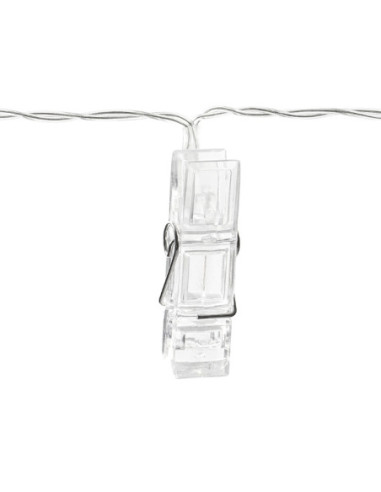 Lampki LED klamerki, bezbarwny, 1,4m