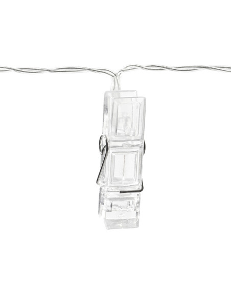Lampki LED klamerki, bezbarwny, 1,4m