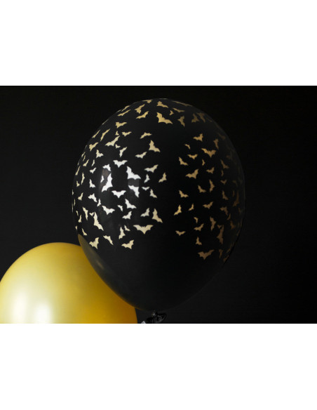 Balony 30 cm, Nietoperze, Pastel Black (1 op. / 50 szt.)