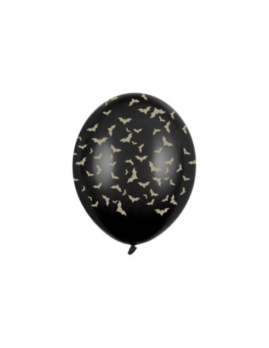 Balony 30 cm, Nietoperze, Pastel Black (1 op. / 6 szt.)