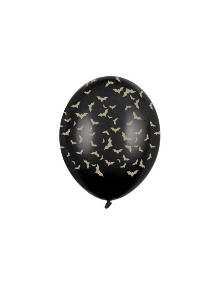Balony 30 cm, Nietoperze, Pastel Black (1 op. / 6 szt.)